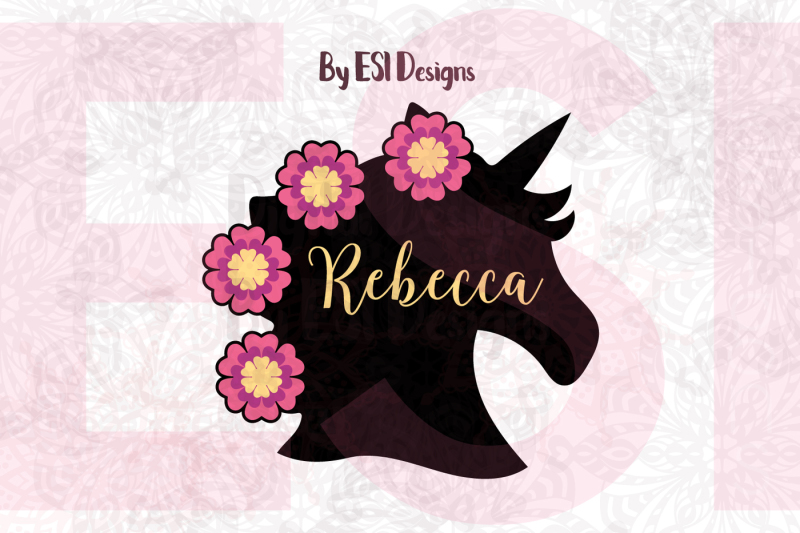 unicorn-head-silhouette-with-flowers-design-svg-dxf-eps-png