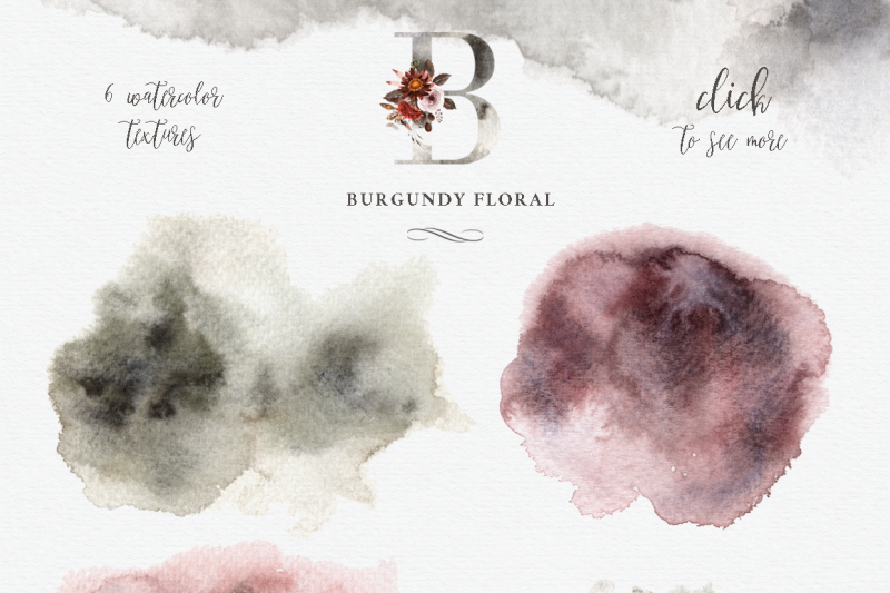 burgundy-floral-watercolor-clipart