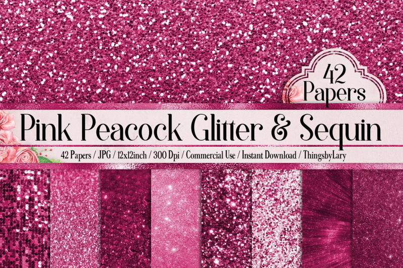 42-pink-peacock-shimmer-glitter-and-sequin-papers