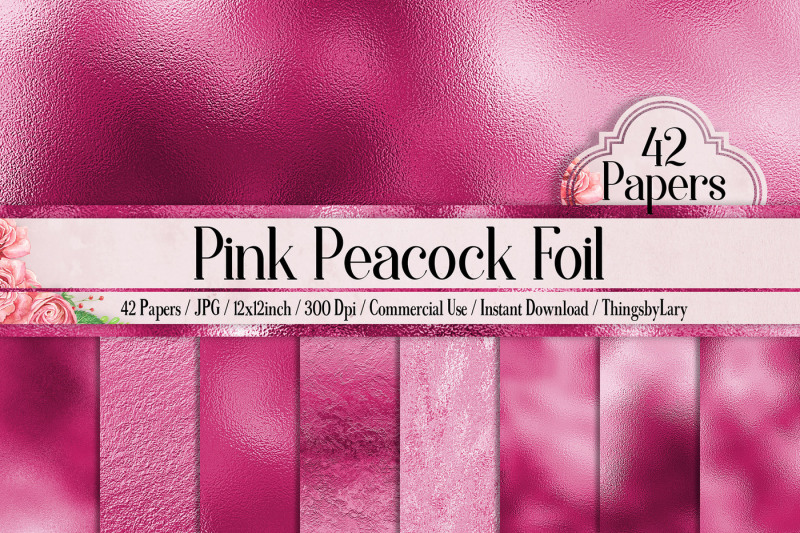42-pink-peacock-luxury-metallic-foil-texture-papers
