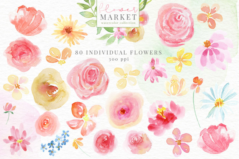 flower-market-watercolor-collection