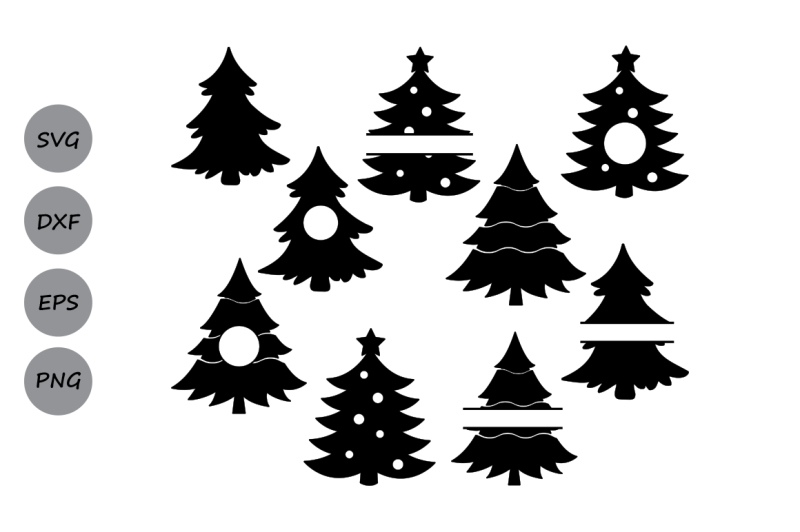 Download Christmas tree svg, Christmas tree Monogram Svg, Christmas Svg. By CosmosFineArt | TheHungryJPEG.com