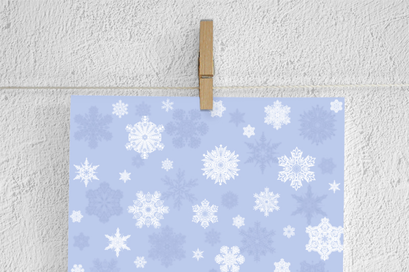 winter-papers-snowflake-pattern