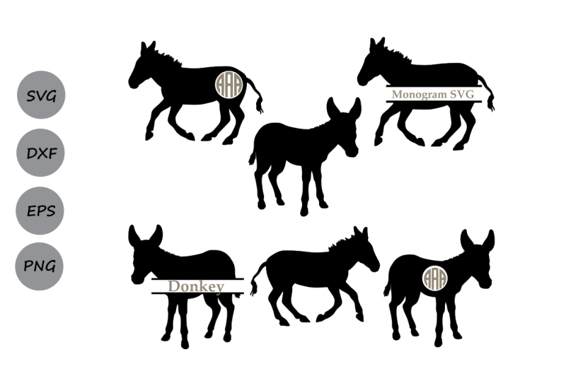 donkey-svg-donkey-monogram-svg-animal-svg-farm-animal-svg-svg-dxf