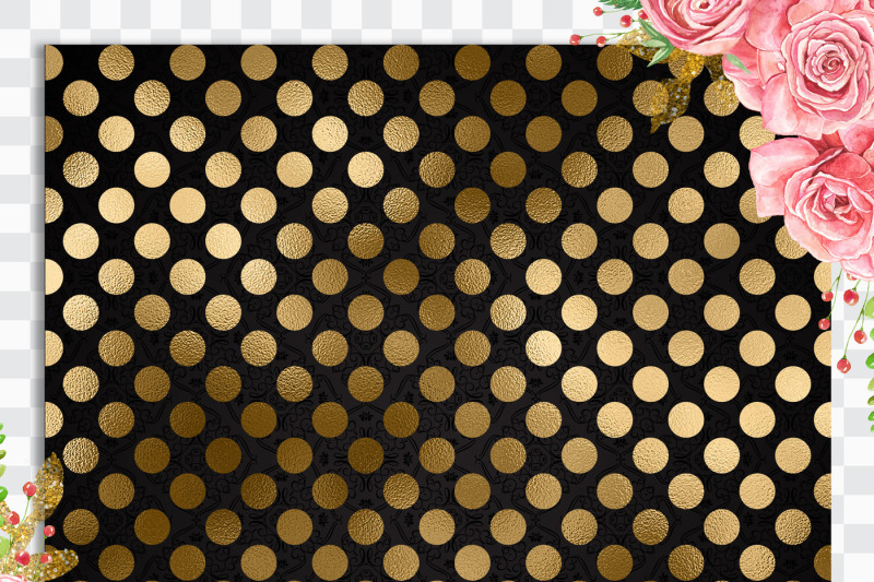 16-luxury-black-and-gold-polka-dot-digital-papers