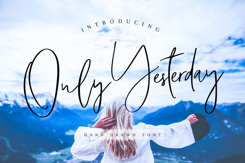 only-yesterday-hand-drawn-font