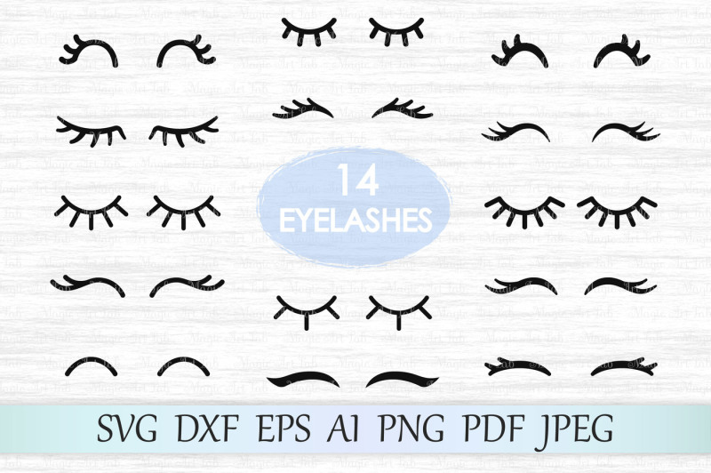 Unicorn eyelashes SVG, DXF, EPS, AI, PNG, PDF, JPEG By MagicArtLab
