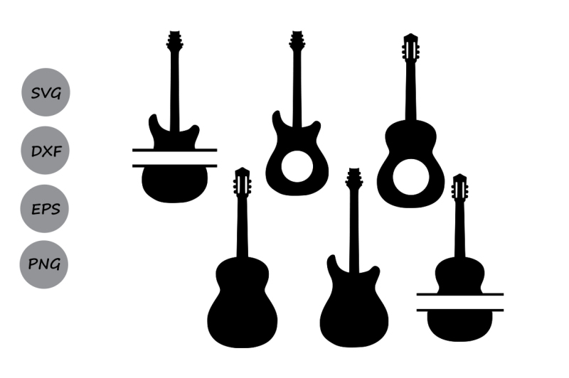 Download Guitar Svg Files, Guitar Monogram Svg, Electric Guitar Svg, Svg, Dxf. By CosmosFineArt ...