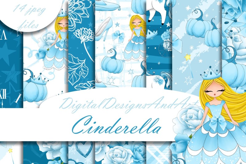 cinderella-digital-paper