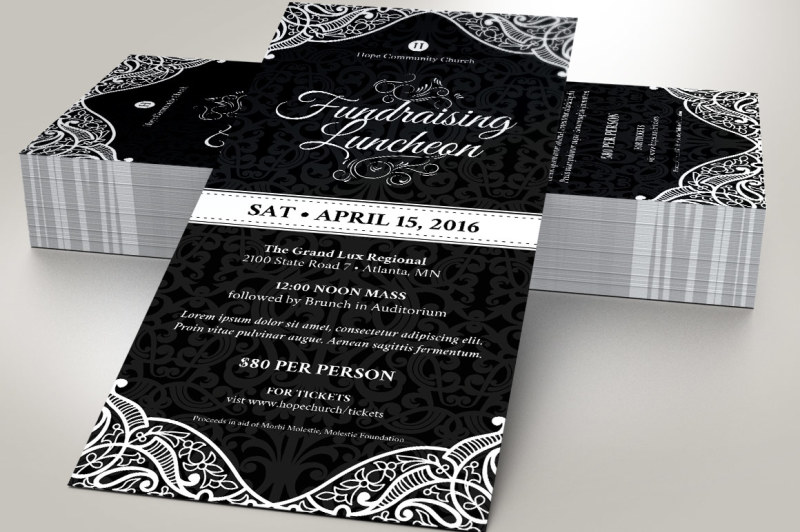 black-white-luncheon-flyer-template