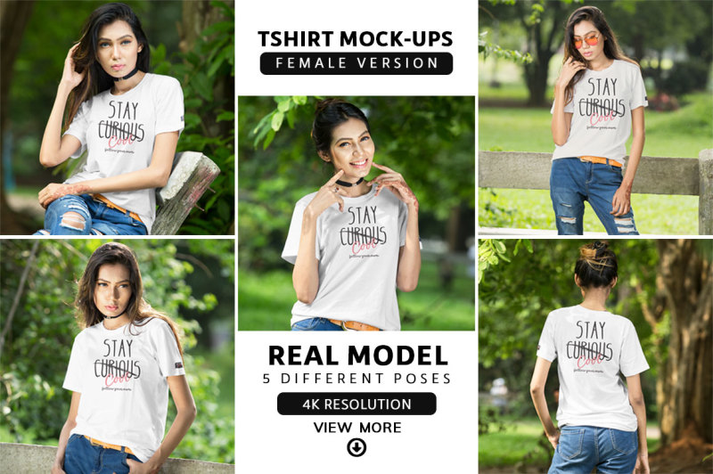 Download Download Female T-Shirt Mock-Up PSD Mockup - Animation Girl | Free Mockups Download