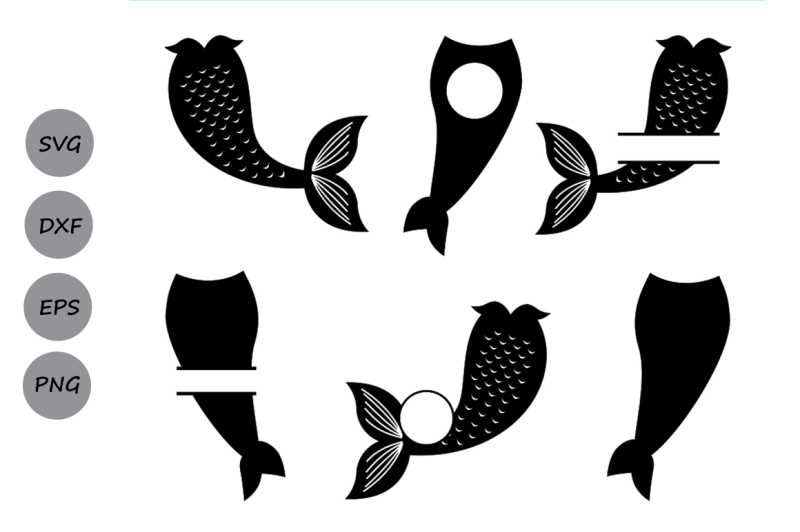 Download Mermaid Tail SVG, Mermaid Monogram SVG, Mermaid Svg, Fish ...