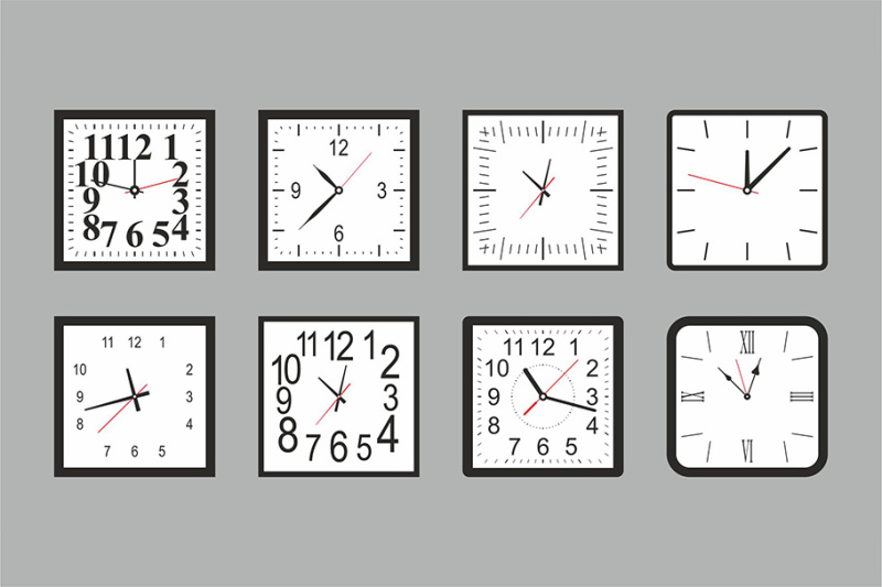 square-wall-clock