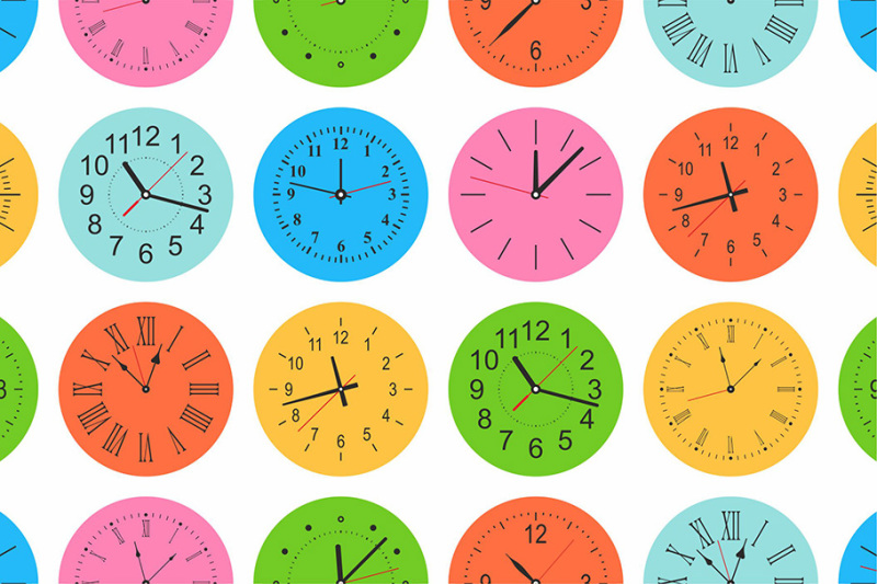 seamless-pattern-with-round-wall-clock