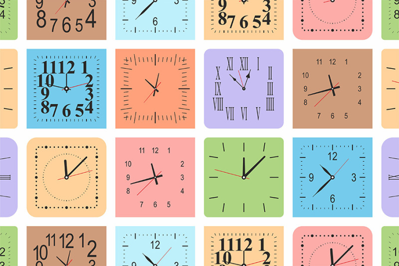 seamless-pattern-with-square-wall-clock