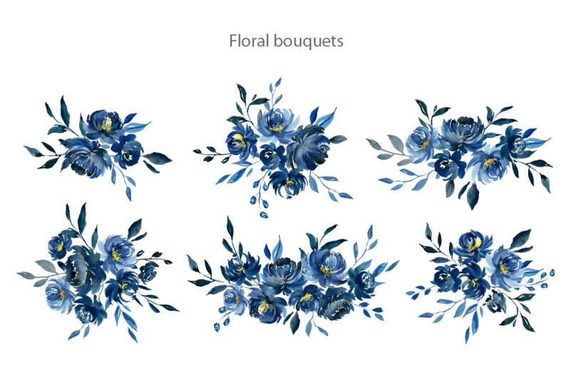 navy-blue-watercolor-peonies-flowers