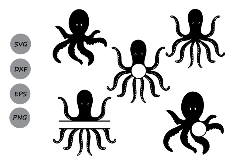 octopus-svg-octopus-monogram-svg-nautical-svg-octopus-silhouette