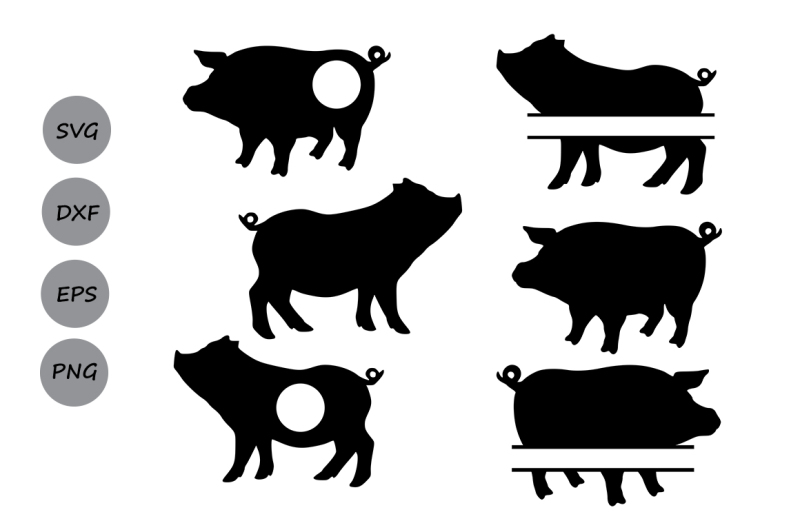 Download Pig SVG cut file, pig monogram svg, farm svg, farm animals ...
