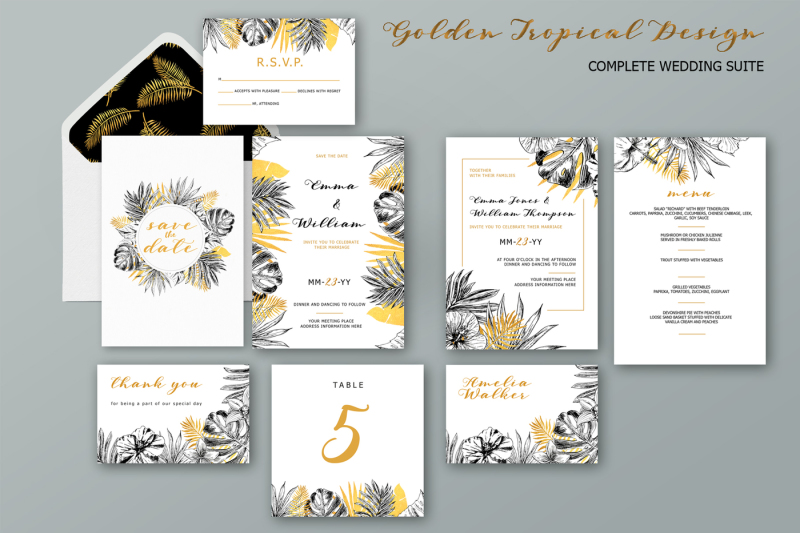 golden-tropical-wedding-collection