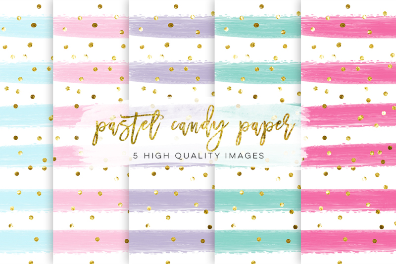 pink-gold-confetti-watercolor-clipart-stripes-pattern-watercolor