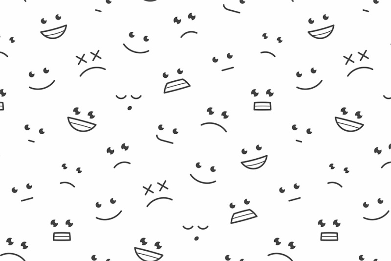 pattern-with-funny-cartoon-faces