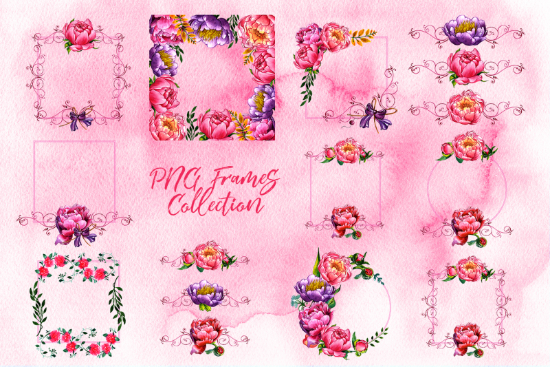 exquisite-peonies-png-watercolor-flower-set