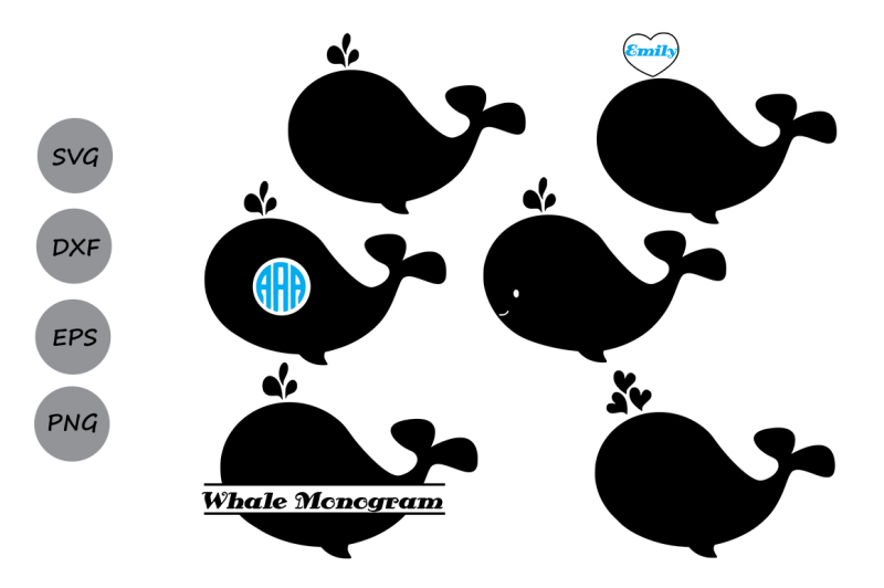 Download Whale SVG, Whale Monogram SVG, Whale Silhouette, Sea Svg ...