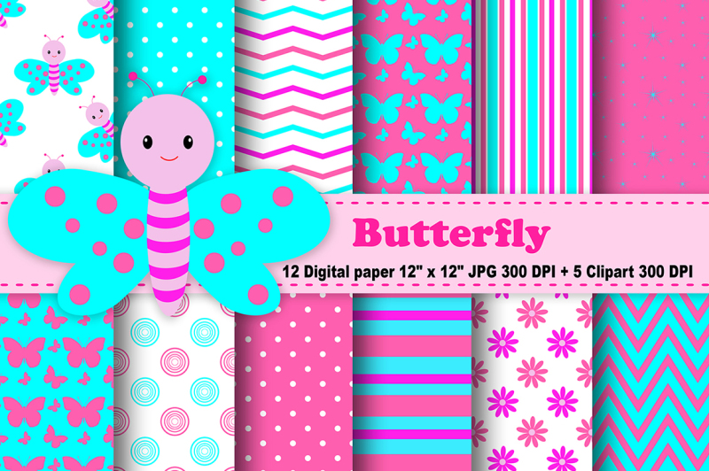 butterfly-digital-paper-rainbow-butterflies-spring-digital-paper