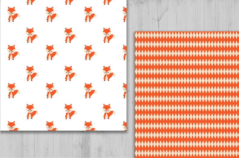 fox-digital-paper-woodland-animals-patterns-animals-background