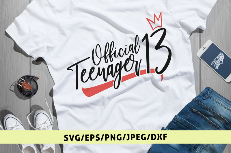 official-teenager-13-svg-cut-file