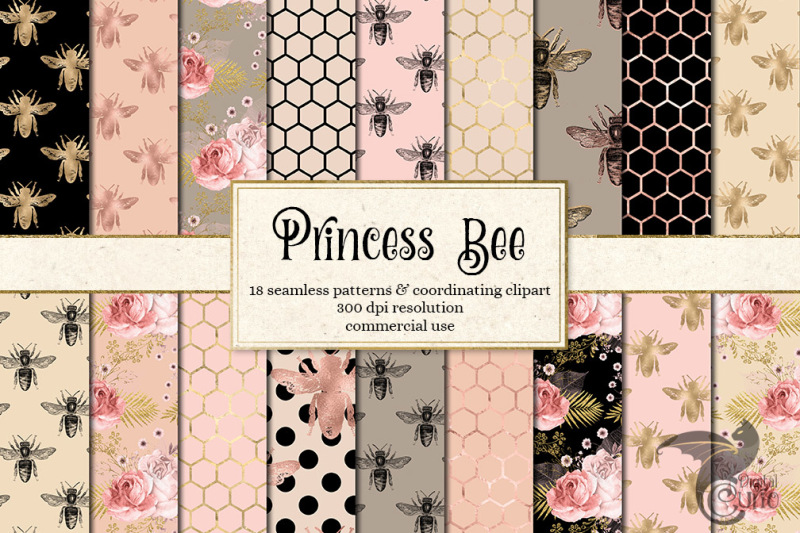 princess-bee-digital-paper
