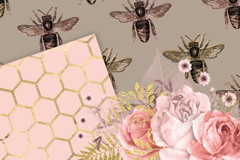 princess-bee-digital-paper