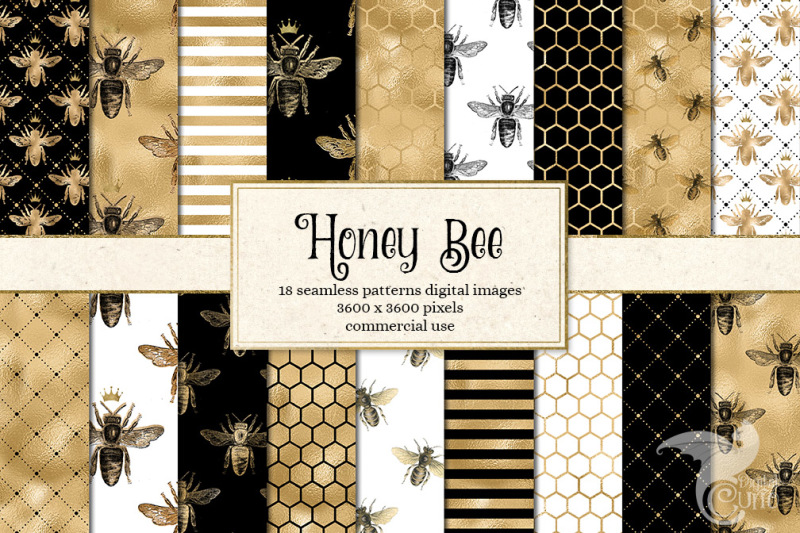 honey-bee-digital-paper