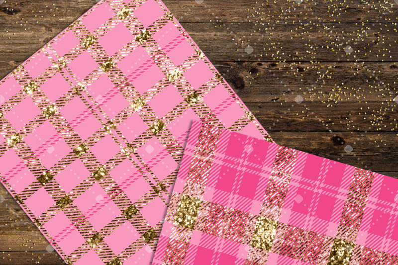 16-luxury-gold-and-pink-glitter-plaid-tartan-digital-papers