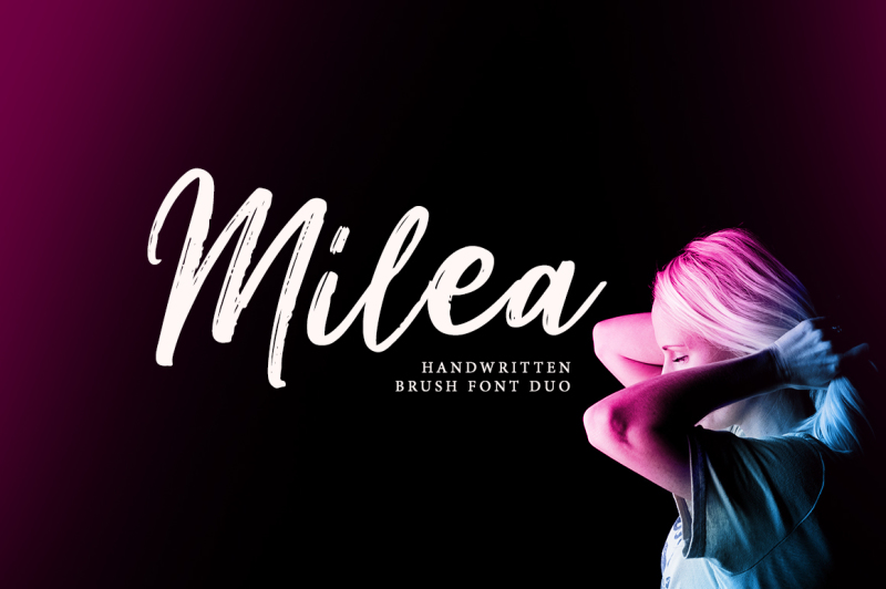 milea-handwritten-brush-font-duo