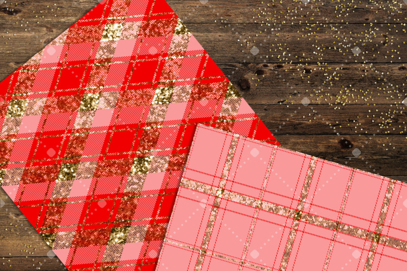 16-luxury-gold-and-red-glitter-plaid-tartan-digital-papers