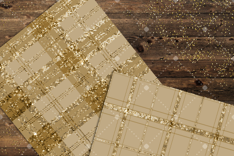 16-antique-gold-glitter-plaid-tartan-digital-papers