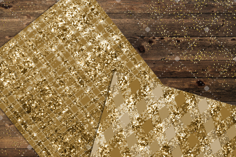 16-antique-gold-glitter-plaid-tartan-digital-papers