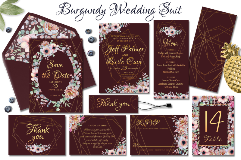 burgundy-watercolor-floral-amp-gold-geometric-wedding-suit