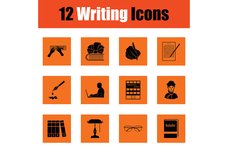 set-of-writing-icons