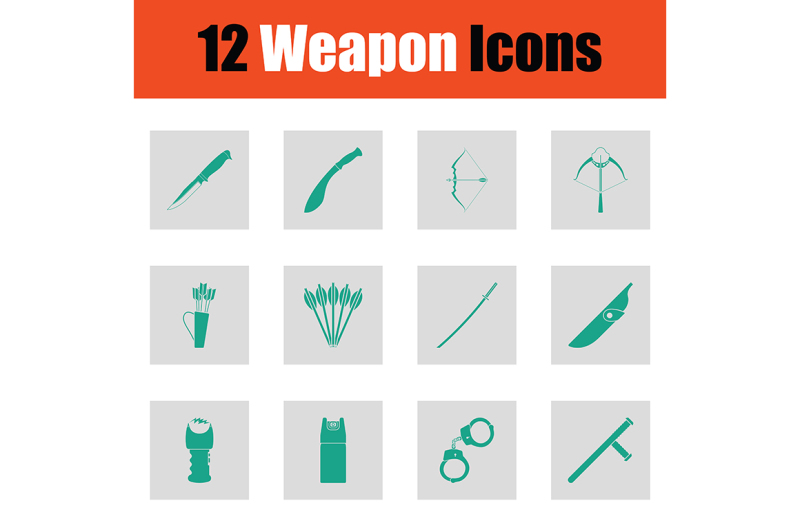 set-of-twelve-weapon-icons