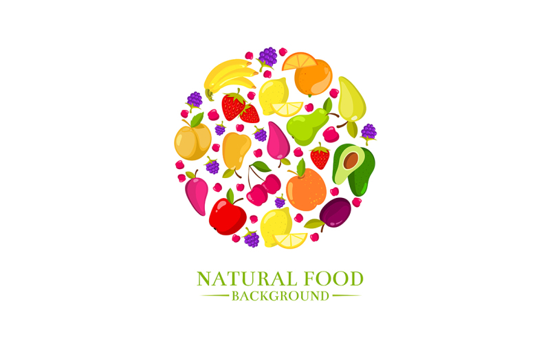 fresh-organic-cartoon-fruits-vector-icons-design-for-eco-food-menu