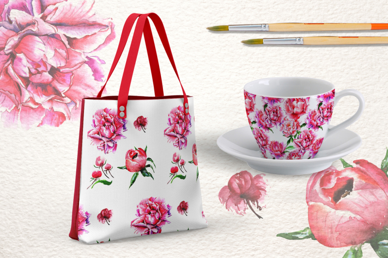 lovely-pink-peony-png-watercolor-set