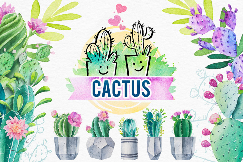 cactus-watercolor-illustrations