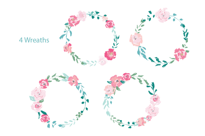 vector-floral-clipart-separate-elements-wreaths-and-bouquets