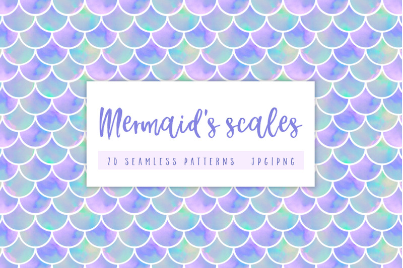 mermaid-039-s-scales-seamless-patterns