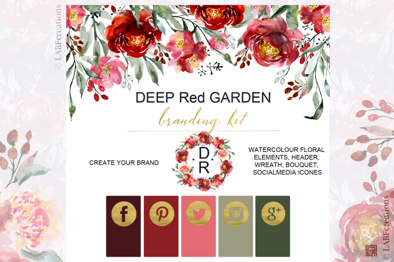 deep-red-garden-watercolor-branding-kit