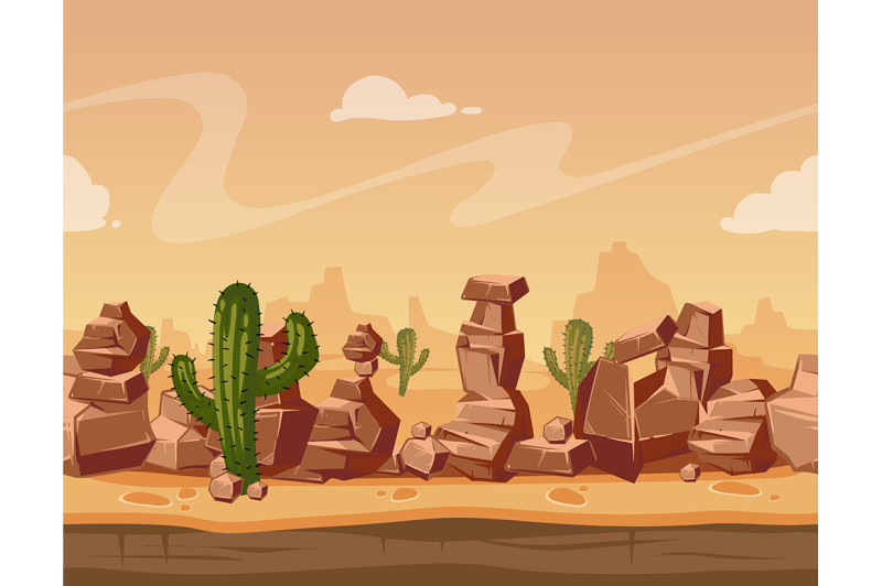 vector-cartoon-seamless-landscape-with-stones-and-cactus