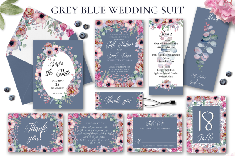 floral-gray-blue-wedding-invitation-suit