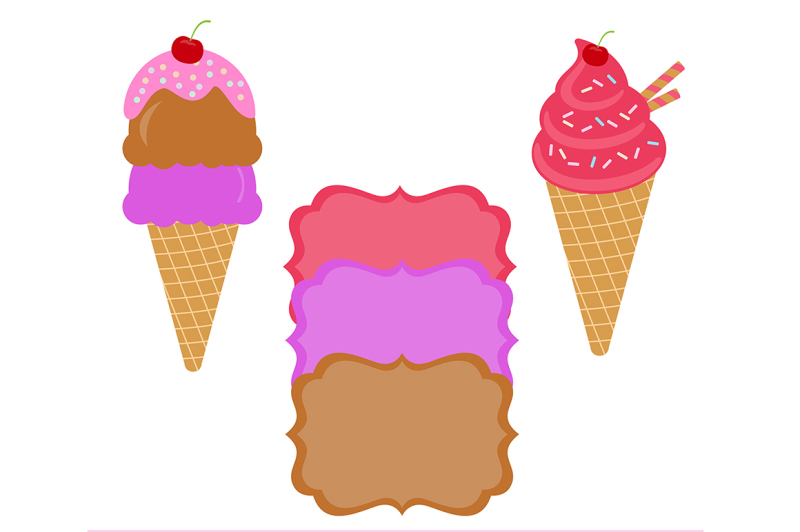 ice-cream-digital-paper-summer-digital-paper-dessert-digital-paper